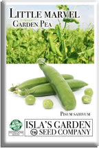 Little Marvel Pea Seeds (Pisum sativum) – 50+ Non-GMO Heirloom Seeds for Planting, Compact Bush Variety with Sweet Green Pods, by Isla’s Garden Seeds, Gift Idea for Home Gardeners