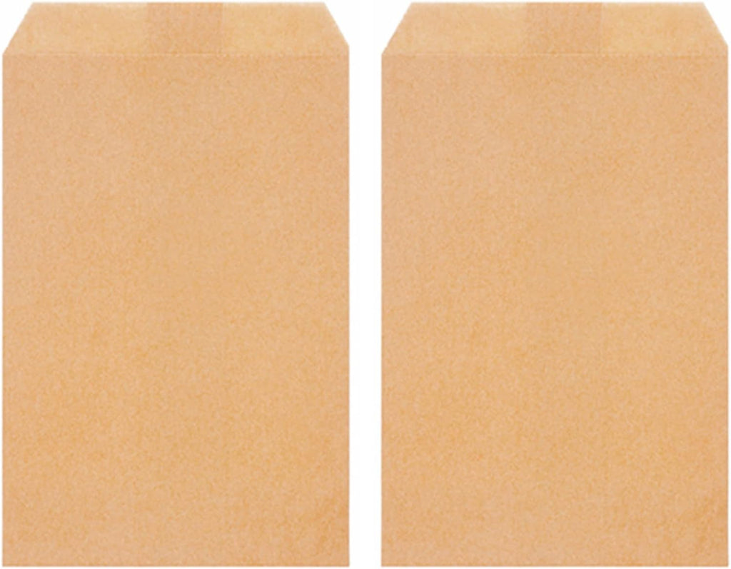 Quotidian Brown Flat Mini Kraft Paper Bags 2 3/4" x 4 1/2" (7 x 11.5cm) Pack of 100 - Small Treat Wedding Confetti Notes