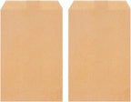 Quotidian Brown Flat Mini Kraft Paper Bags 2 3/4" x 4 1/2" (7 x 11.5cm) Pack of 100 - Small Treat Wedding Confetti Notes