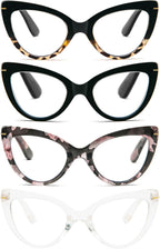 MMOWW Cat Eye Reading Glasses Fashion Cute Reader for Women