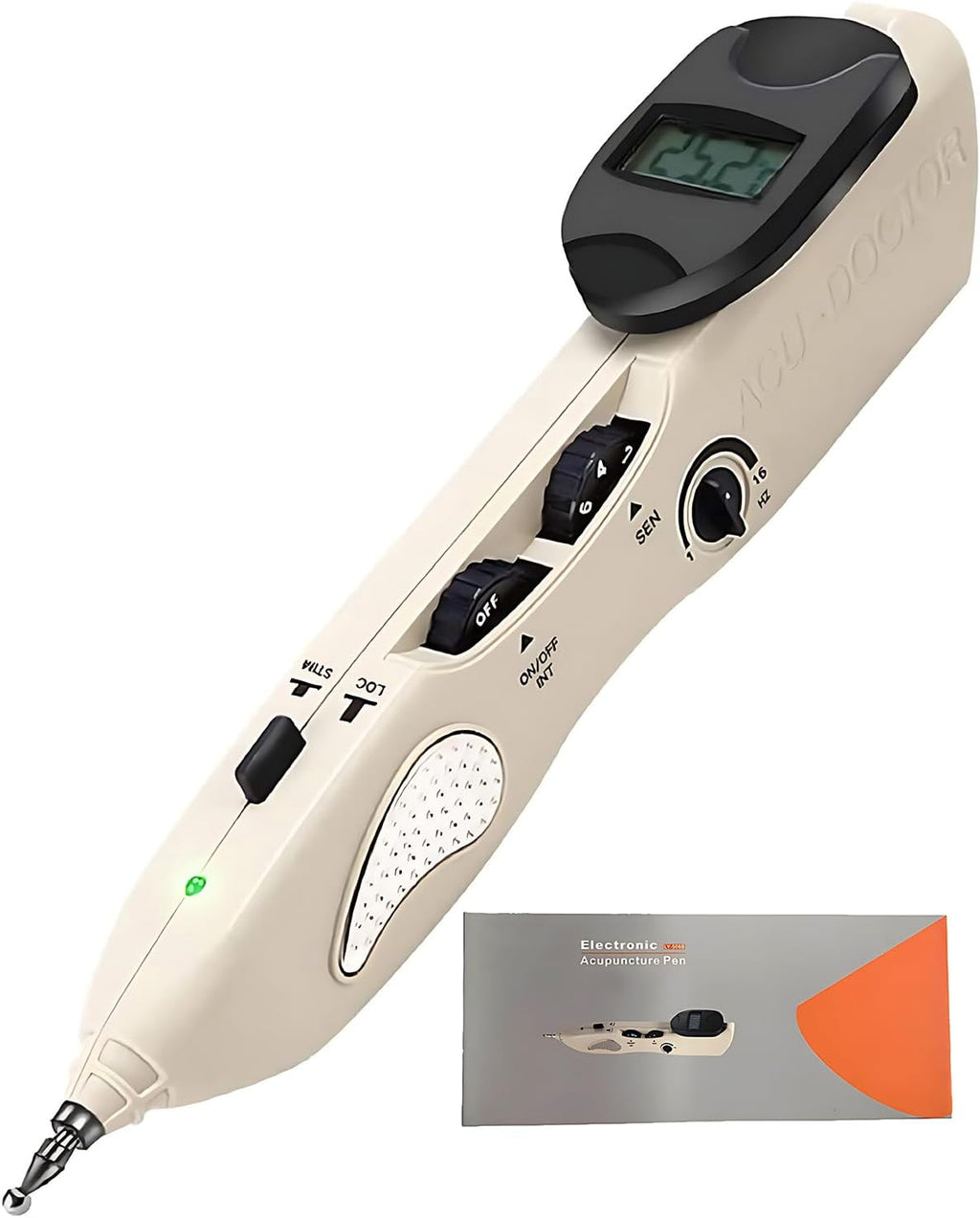 Electronic Acupuncture Pen - Acupressure Pen - Electric Acupuncture Pointer, Massage Pen, Rechargable, Find Acupoints Automatically with 3 Massage Heads