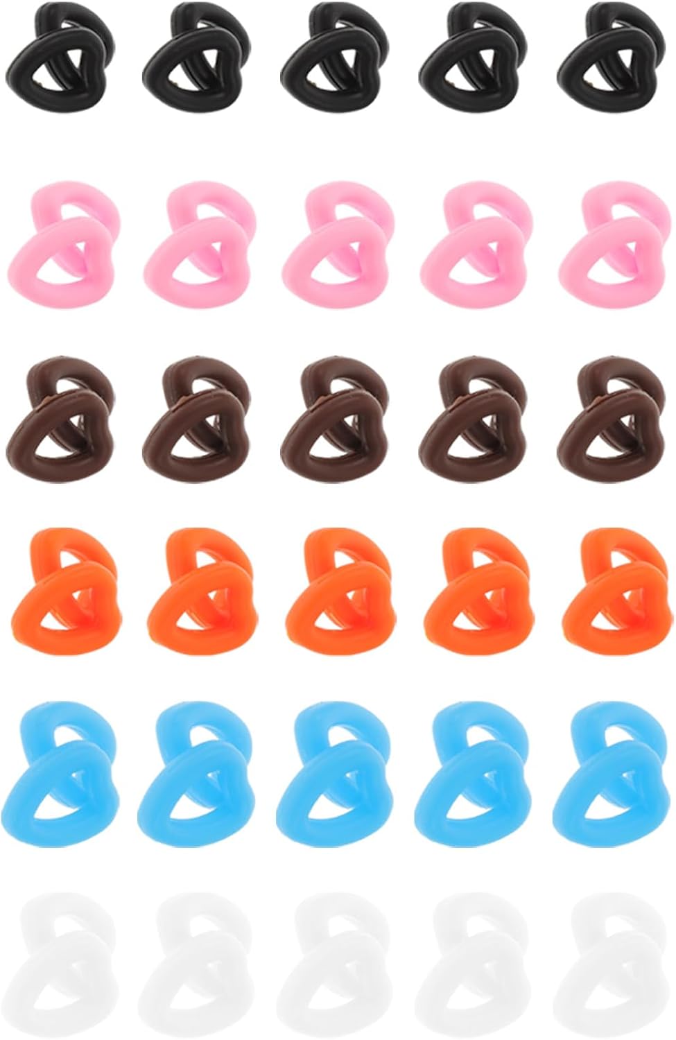 30 Pairs Silicone Eyeglasses Ear Grips Anti-skid Ear Cushions Soft Comfort Glasses Retainers for Secure Fit, Multi-color Pack Suitable for Men and Women