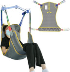 Full Body Mesh Patient Lift Sling, Universal Transfer Sling for Electric/Ceiling Hoist, Breathable Quick-Dry Medical Lifting Aid for Elderly & Disabled, 500 lbs Capacity