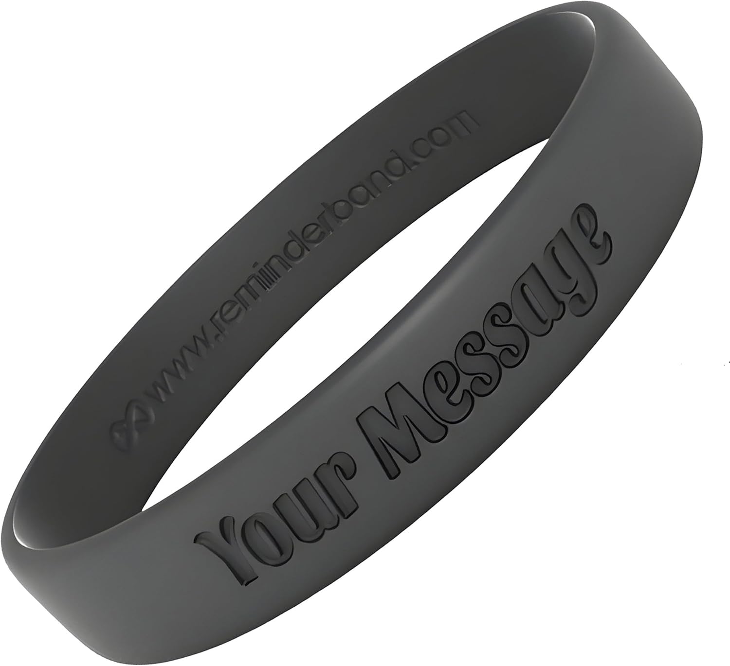 Reminderband Personalized Silicone Wristbands, Custom Silicone Bracelets, Customizable Bracelet, Custom Bracelets Rubber, Customized Rubber Bands 1/2 Inch Classic Bands