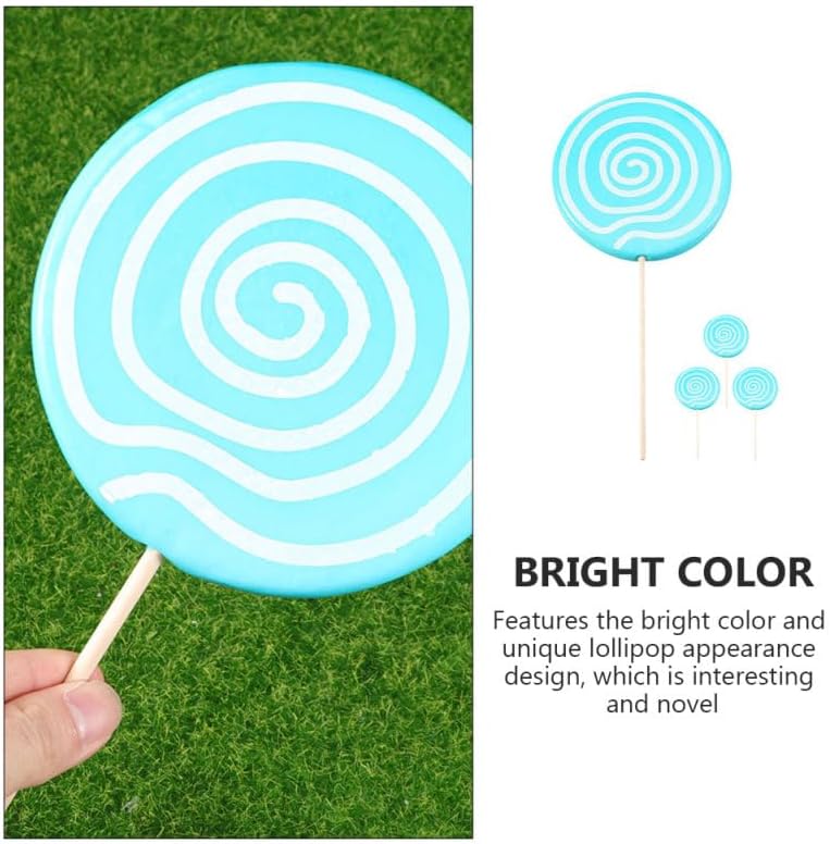 Zerodeko Giant Fake Lollipop Prop 12.2 Inch Large Simulation Candy Photo Booth Decoration for Party Event Wedding Photography Accessory