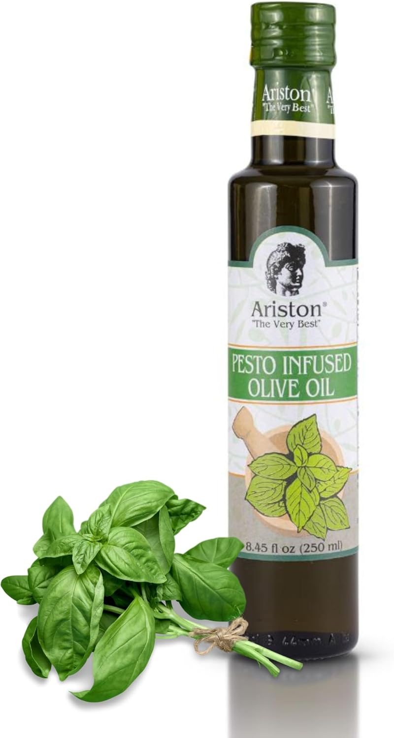 Ariston "The Very Best" Extra Virgin Olive Oil | Anti-Oxidant Rich, Cold Pressed, Premium Quality | Product of Greece (250ml) 8.45 fl oz, Pesto