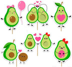 24Pcs Avocado Cupcake Toppers | Avocado Baby Shower Party Decorations for Girls or Boys, Avocado Cake Decorations,Avocado theme Birthday Party Supplies