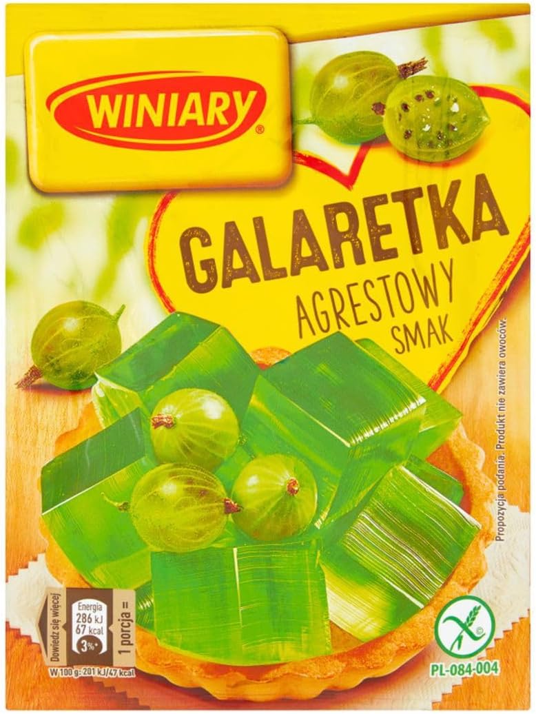 Winiary Galaretka o Smaku Agrestowym Gooseberry Jelly Mix (5-Pack)