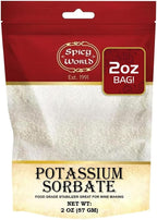 Potassium Sorbate 2 Oz - Food Grade - Great Wine Stabilizer, Preservative for Gummies, Mead, Cider - by Spicy World