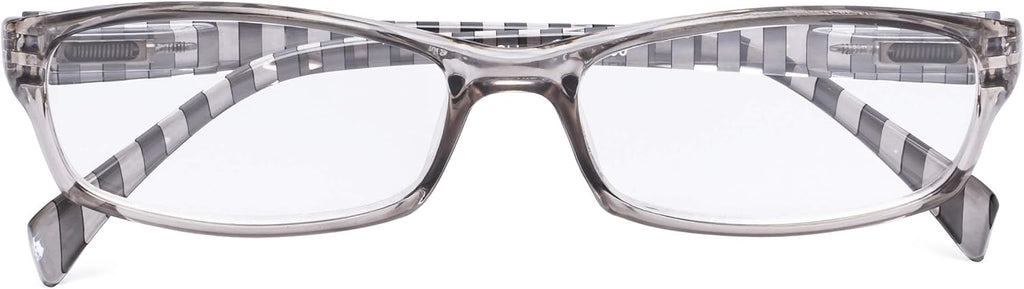 CessBlu Ladies Reading Glasses Striped Design Reader Eyeglasses for Women Reading