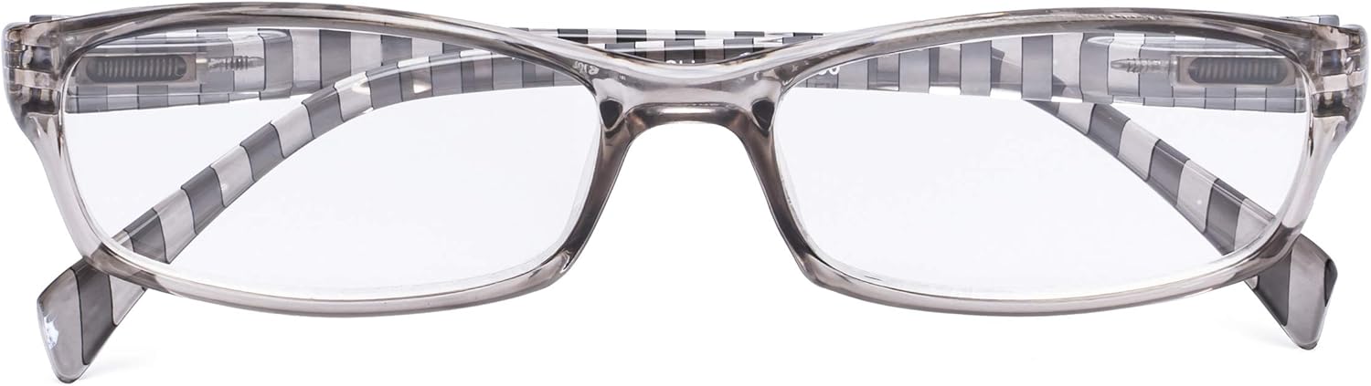 CessBlu Ladies Reading Glasses Striped Design Reader Eyeglasses for Women Reading