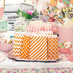 KESOTE 100 Pack Halloween Thanksgiving Small Paper Candy Bags for Goody Candy Cookie Buffet, Halloween Party Favor Bags, Orange