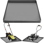 Snow Blower Mat, 27''x27'' Silicone Snowblower Drip Pan with Raised Edge for Garage, Electric Snow Shovel Mat Garage Oil Spill Protector Pad, Non-Slip No Splatter, Grey