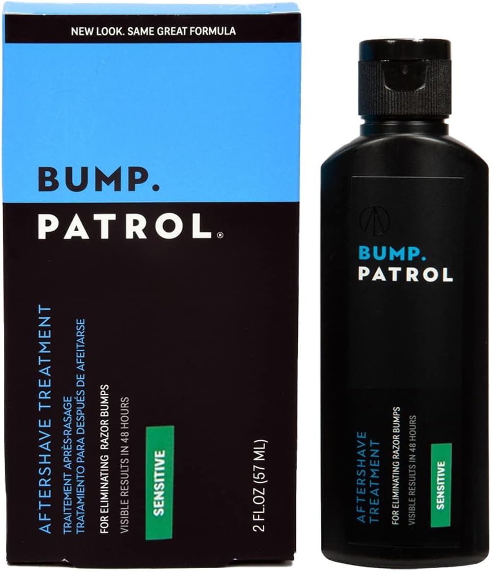 Bump Patrol Sensitive Strength Aftershave Treatment Serum – Razor Bump Stopper and Ingrown Hair Treatment for Men and Women, Alcohol Free Ingrown Hair Serum for Sensitive Skin 2 oz (Pack of 1)