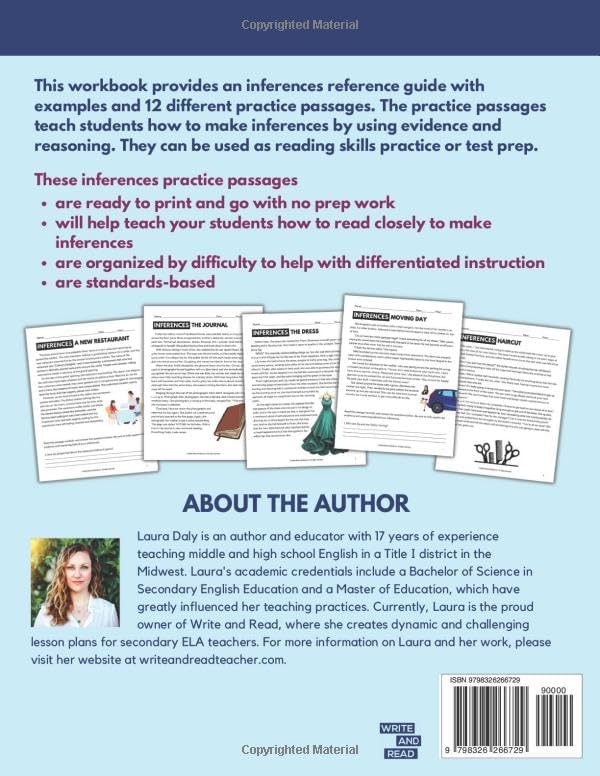 Inferences and Drawing Conclusions Practice Passages: Reading Comprehension Test Prep for Middle School