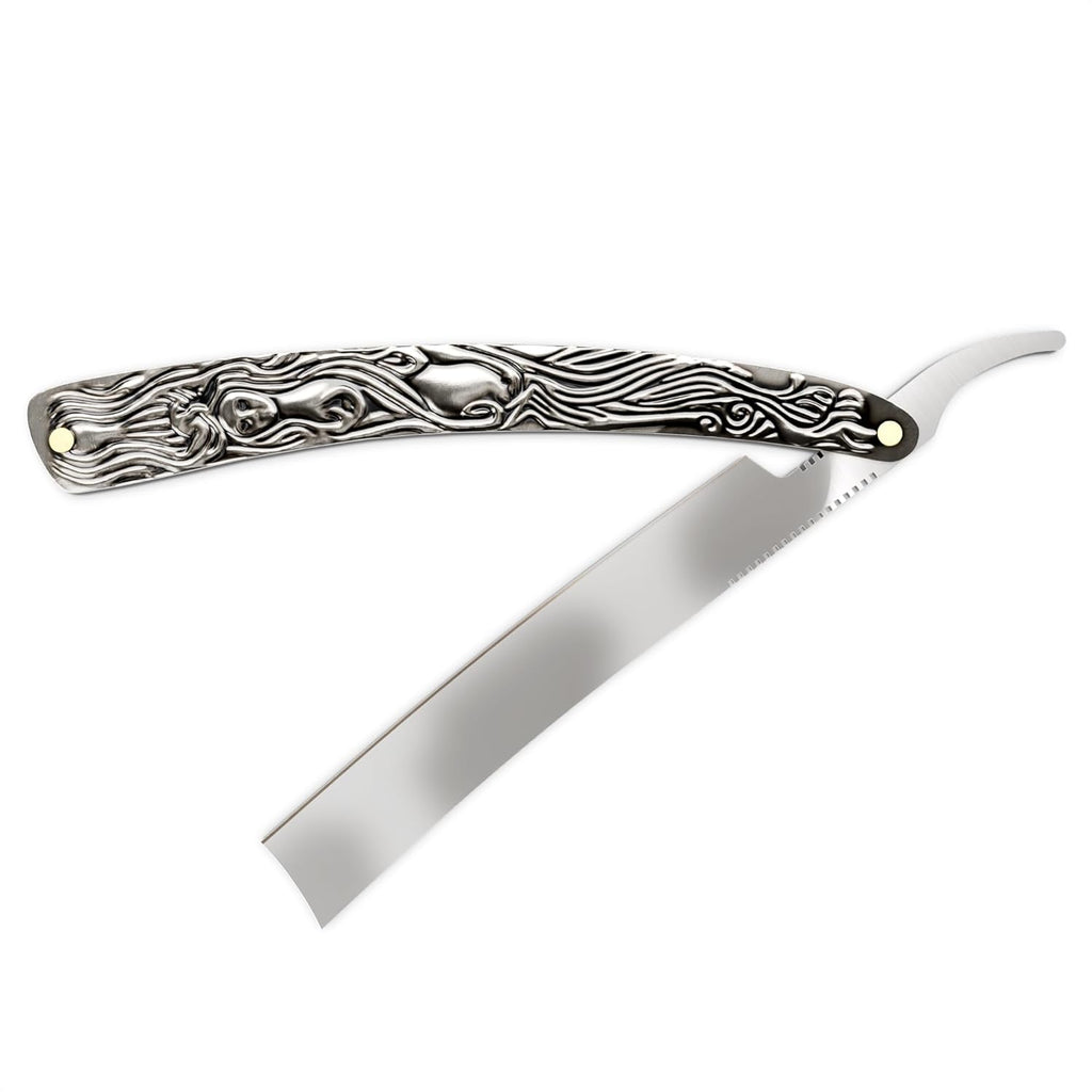 Professional Mens Straight Razor – 11.4" Barber Straight Razors for Men with Pre-Sharpened Carbon Steel Blade – Rust-Resistant & Easy to Clean Shaving Knife for Men, Ergonomic Handle & Durable Build