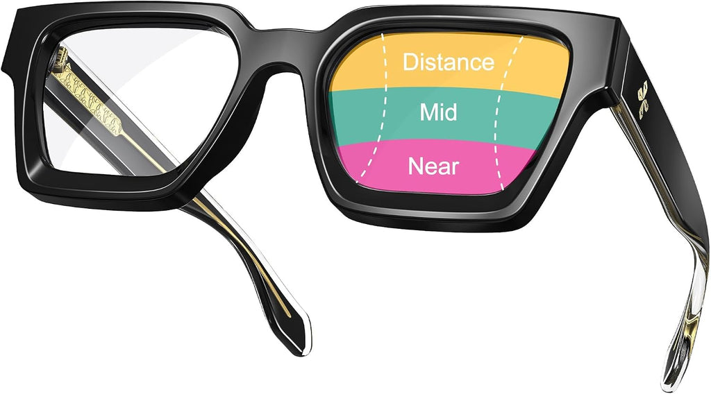 VISOONE Progressive Multifocal Anti-Fog Reading Glasses with Anti-Blue Light and UV Protection Readers Women and Men RIVER