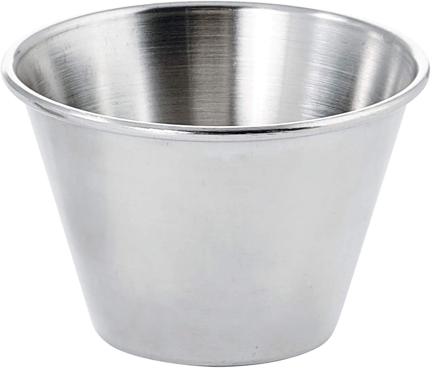 Winco SCP-40, 4-Ounce Stainless Steel Round Ramekin Condiment Sauce Cups, 1 Dozen Pack