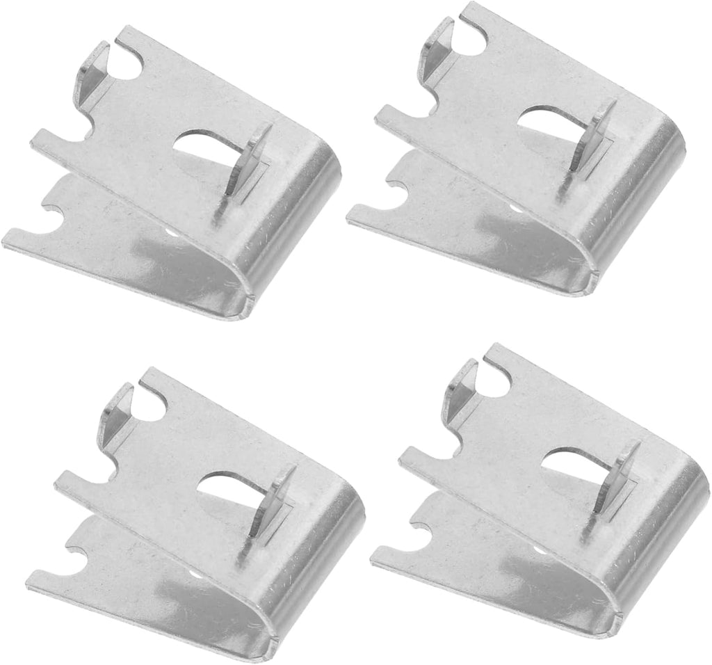 Uonlytech 4pcs Sturdy Stainless Steel Refrigerator Compartment Hooks Adjustable Clips for Fridge Hardware
