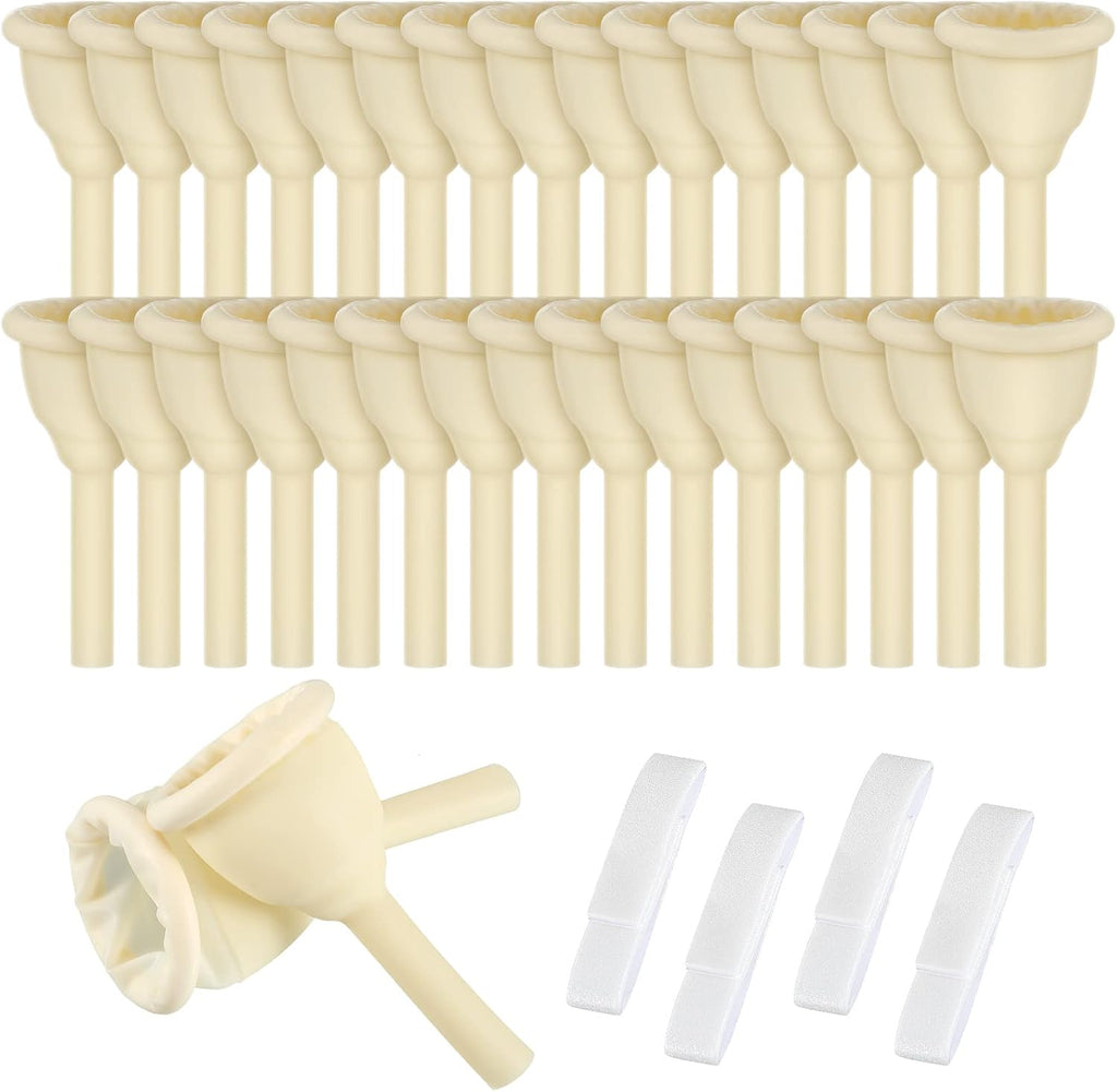 50 Pieces Urinal Bag Male External Catheter with Fixer Rubber External Catheter for Men and Incontinence People (25 mm)