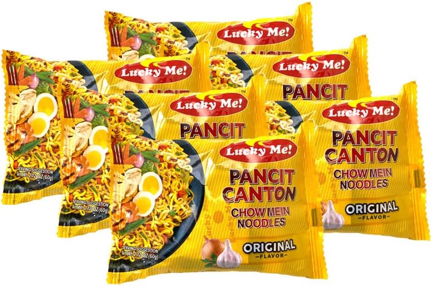 Instant Pancit Canton Original Flavor (Instant Chow Mein Original Flavor) - 2.29oz [Pack of 6]