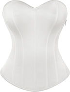 Scarlet Darkness Women's Strapless Corset Top Bustier, Fishboned Waist Cincher, Sweetheart Neckline, for Daily & Parties