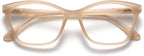 OPULIZE KAT Reading Glasses for Women Men, Cat-Eye Frame with Spring Hinges, Matt Taupe +1.00 (Pack of 1)