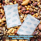 50 Gram (20 Packs) Food Grade Silica Gel Packs Desiccant Packets for Moisture Control, Cobalt Chloride Free Moisture Absorbers for Food Storage