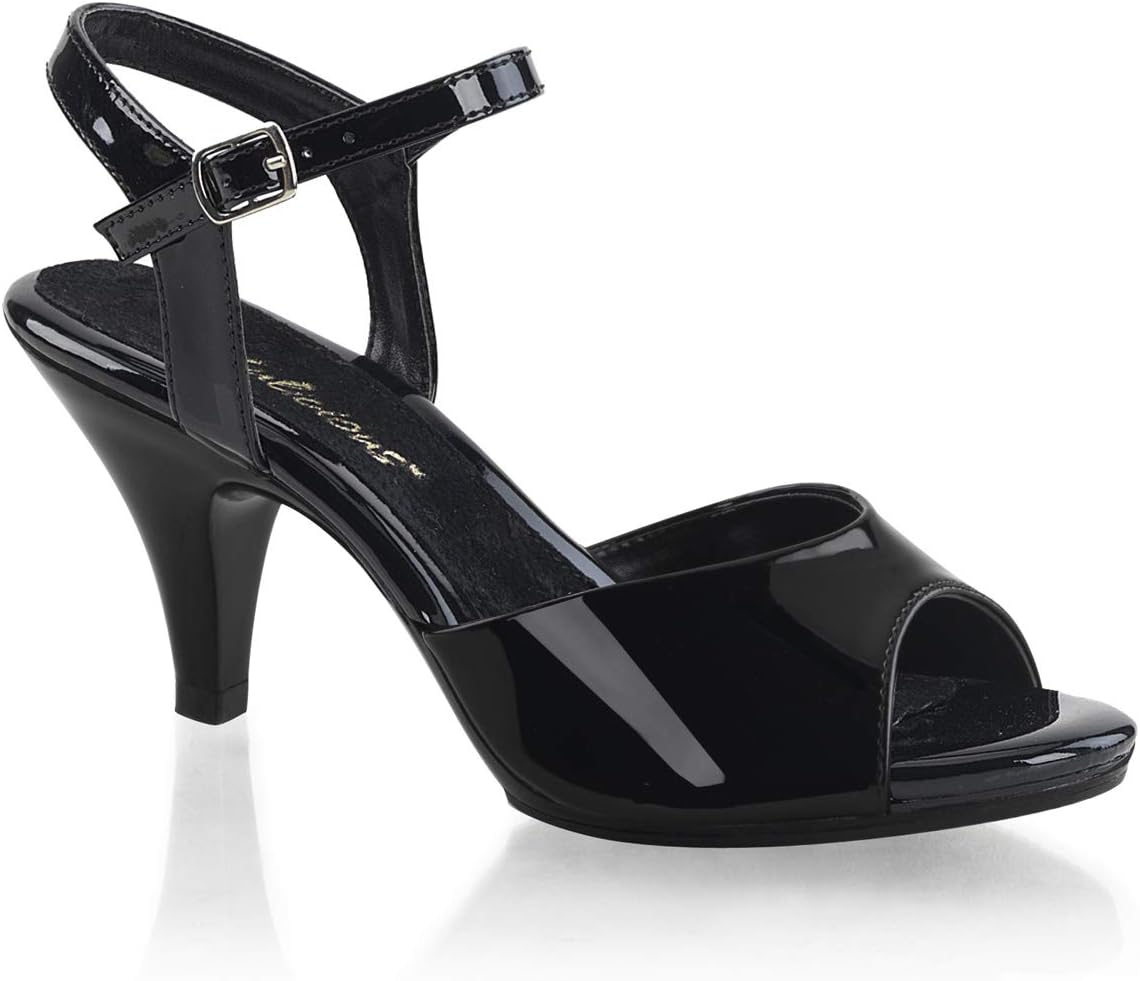 Pleaser Women's Bella-309/B/M Platform Sandal,Black/Black,5 M US