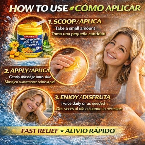 10 en 1 (Massage Balm) Arnica Muscle Massage Gel Pomado – Natural Concentrated Body Gel for Muscles, Joints & Massage Therapy – Fast-Absorbing – Fresh Herbal Aroma –