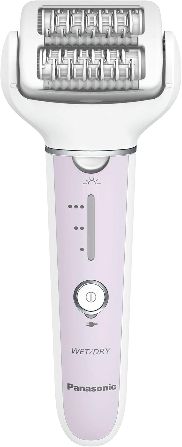 Panasonic Epilator with Gentle Cap, Electric Hair Remover for Home, 3 Speed Settings, Wet Dry, Washable - ES-EY30