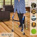 STARTOP Deluxe Pre Cut Walker Tennis Ball Glides - Walkers Legs Universal Precut Glide Balls, Accessories Gifts for Elderly Seniors or Medical Rehab