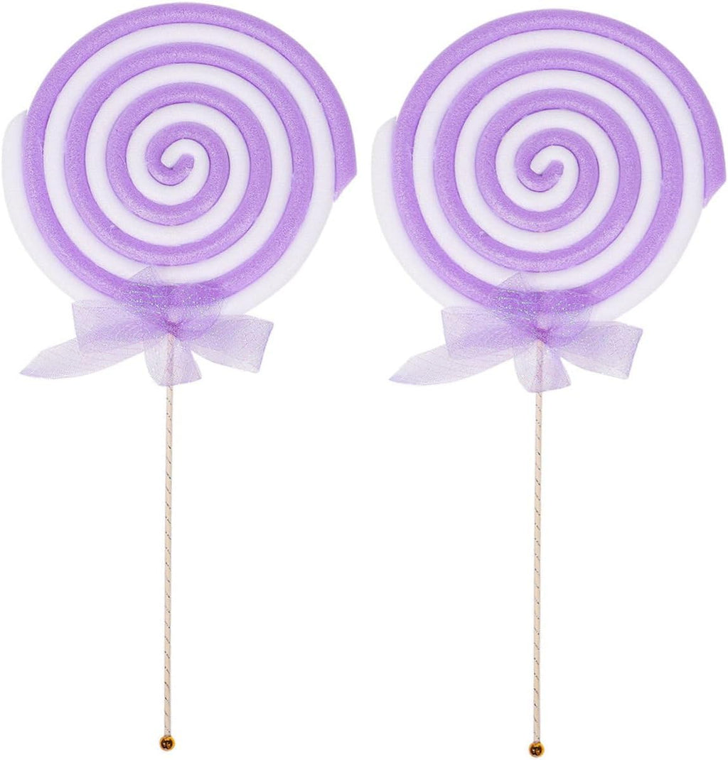 Zerodeko 2pcs Lollipop Decoration Props Fake Lollipop Models for Party Photography Candy Theme Photo Booth Decor