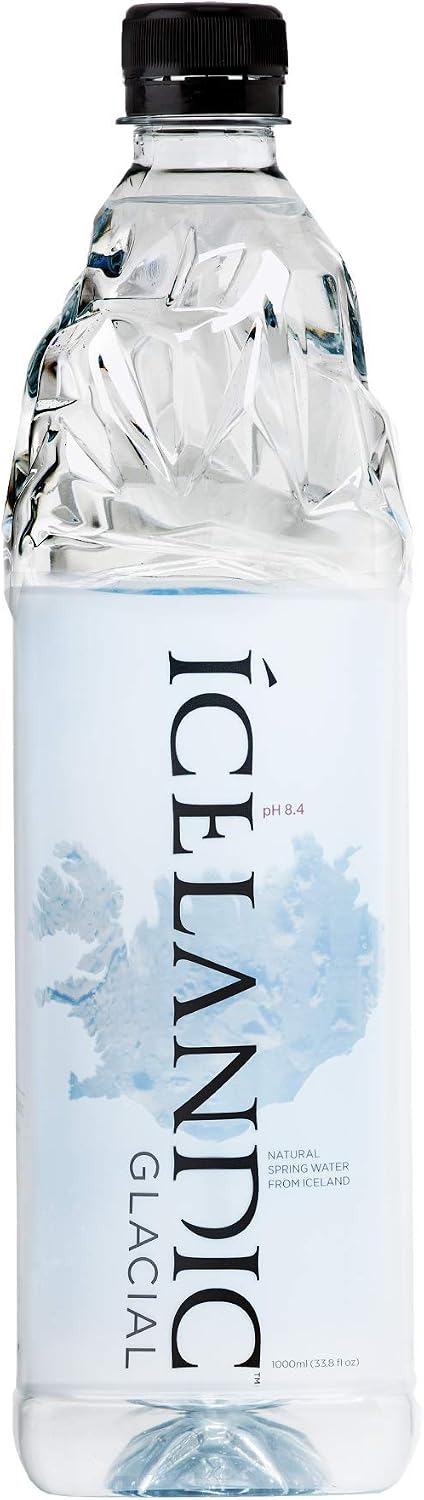 Icelandic Glacial, Natural Spring Water from Iceland, 33.8 fl oz (1000 ml) (Pack of 12)