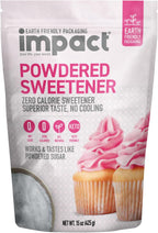 Impact Powdered Sweetener - Allulose, White Monk Fruit Blend – Zero Calorie and Carb, Keto-Friendly, Guilt-Free Substitute for Baking & Cooking - 0.94 lbs
