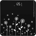 Vitafit Digital Bathroom Scale for Body Weight, High Precision in 0.1lb Assured by Weight Scale Professional Factory Since 2001, White LED and Step-On, 3*AAA Batteries Included, 400lb/182kg, Black