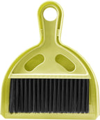 Mini Broom and Dustpan Set Small Broom with Dustpan Combo Set Portable Cleaning Tools for Home Office RV Learning Camping (Yellow)