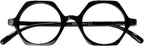 Eyekepper Small Hexagon Glasses for Women Reading - Mini Octagon Reading Eyeglasses Odd Readers Men - Black +1.75