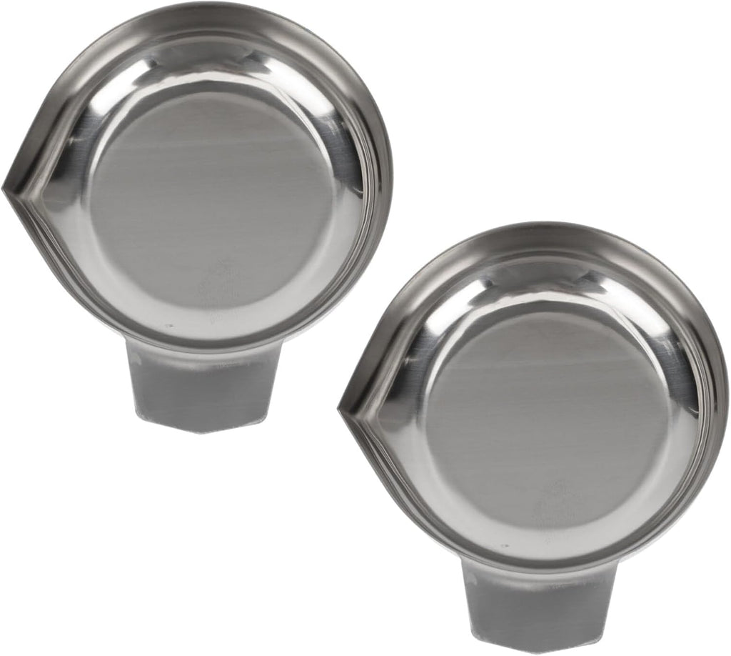 2Pcs Electronic Scale Tray Stainless Steel Weighing Dishes Metal Weigh Boats Silver Mini Scale Trays for Jewelry Liquid Powder Laboratory Supplies