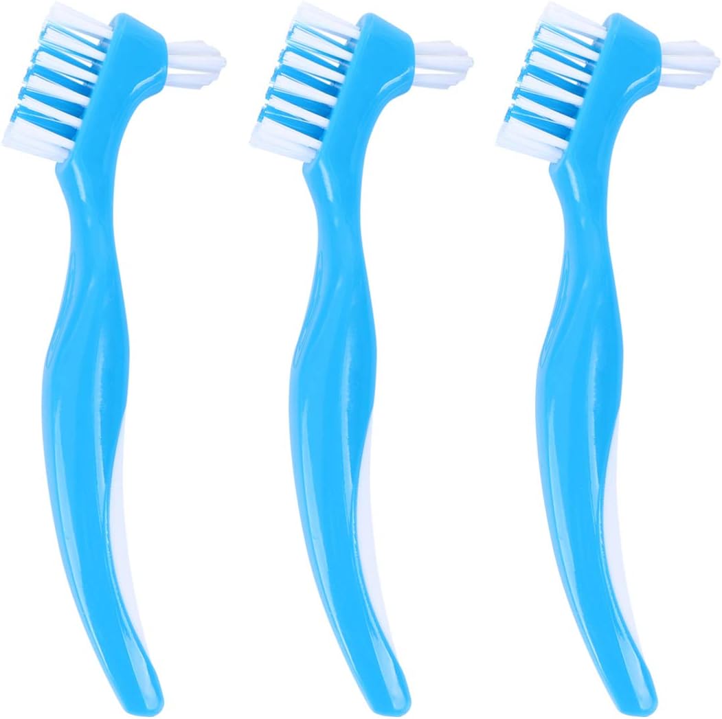 3pcs Cleaning Brush Tool Brush False Cleaning Tool Double Sided Toothbrush