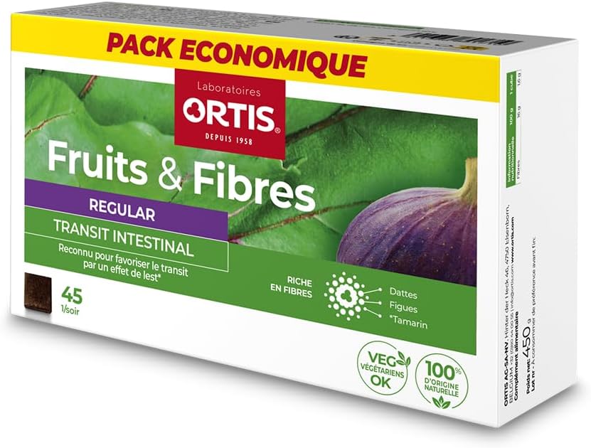 Ortis Fruits & Fibres Regular 45 Squares to Chew