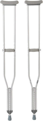 McKesson Aluminum Frame Push Button Underarm Crutches for Tall Adults, 350 lb Limit, 1 Pair