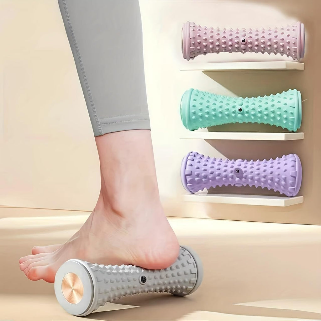 1pc Deep Tissue Massage Roller - Foot Massager - Manual Operation with Speed Control, Medium Firmness - Durable Plastic Construction - Ideal for Yoga & Fitness Enthusiasts