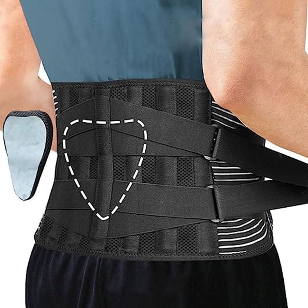 17 Magnet Lumbar Support Belt - Magnetic Lower Back Support, Pain Relief, Back Spasms, Sciatica, Slipped Disc, Herniation, For Men And Women (L,A)
