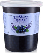 BREXONIC Popping Boba Pearls Bursting Tea Balls Drink & Dessert Topping Strawberry Mango Blueberry Passion Fruit Flavored Bubble Tea Tapioca Pearls (Blueberry, 2 LB 1 Pack)