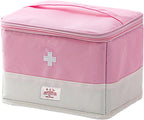 Travel Medicine Bag Organizer, Medical Bag Empty for First Responder Storage, Emergency Medical for Home, Travel, Camping, Car, Hiking & Outdoor Emergencies (Pink)