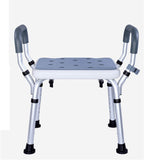 Shower Chair for Elderly Heavy Duty Height Adjustable Shower Seats for Seniors and Disabled Shower Assisted with Arms and Back Non-Slip Safety Bathroom Shower Stool Bath Lift,White