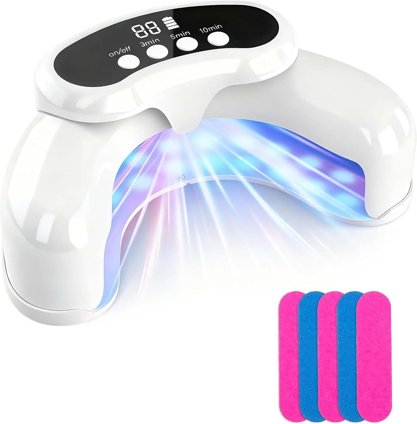 Nail Fungus Laser Treatment LED Light Device-Nail Fungus Treatment,Solution for Damaged Discolored Thick Toenails & Fingernails - White