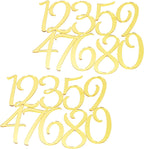 Shapenty Acrylic 0-9 Number Cake Toppers Picks for Birthday Wedding Anniversary Christmas Cake Decoration Party Supplies (Gold, 10)