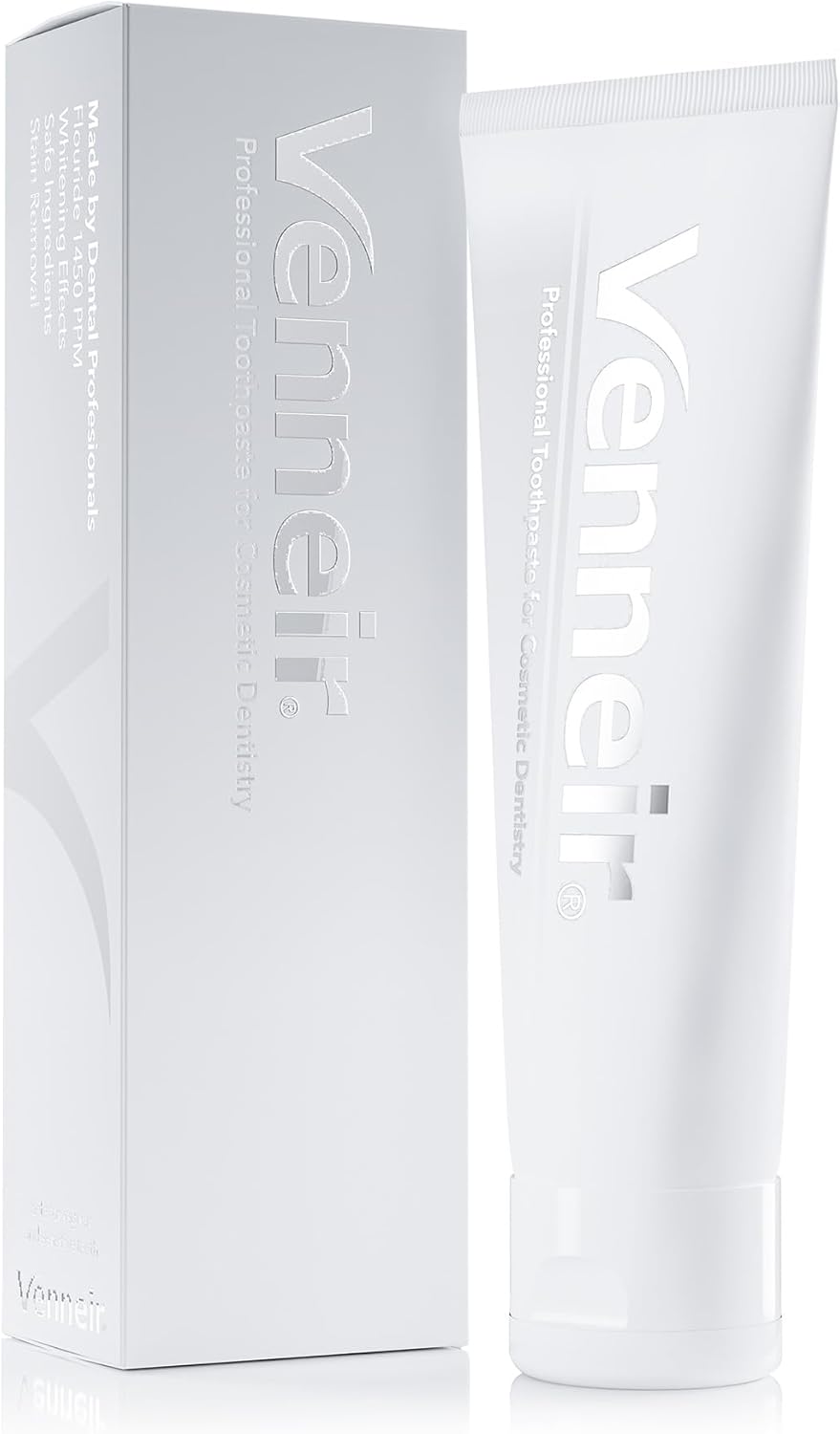 Venneir® Professional Toothpaste for Veneers, Implants, Bondings, Crowns & Sensitive Teeth — Stain Removing, Whitening, Natural, SLS Free, Pro Enamel Repair
